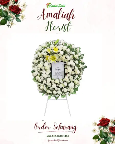 Krans Bunga Duka Ballroom Wedding Rancamaya